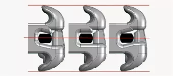 Brace mounts showing torsion angles