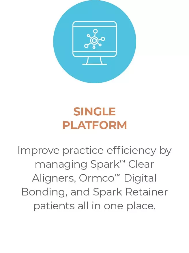 Image card denoting Improved practice efficiency with Spark Clear Retainers