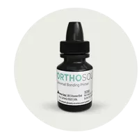 Ortho Solo universal bonding primer bottle used in orthodontic adhesive procedures.