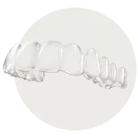 Spark Junior clear aligners designed for orthodontic treatment in younger patients, shown in a transparent dental model.